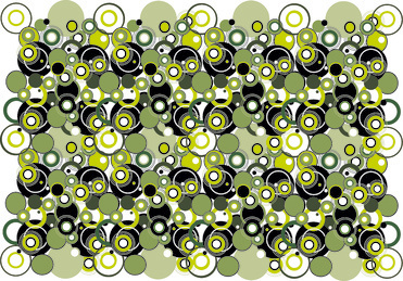 Design: Seven Green , Un tissus pop et graphique avec une inspiration seventies.