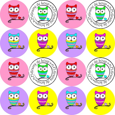 Design: Zhiboux Graine de Loup, Les ZhibouxChouettes de Graine de Loup enfin sur tissus !!! ;)