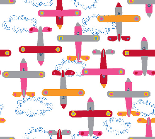 Design: avion de léon rose blanc, 