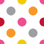 Design: pois multico rose blanc, 