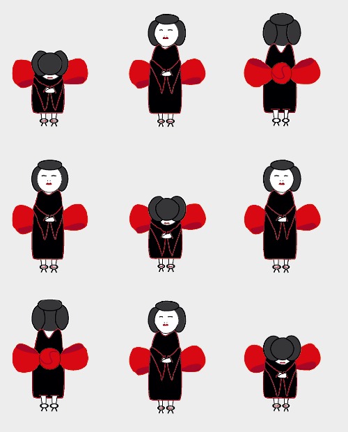 Design: geishas, petites geishas