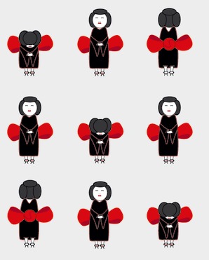 Design: geishas, petites geishas