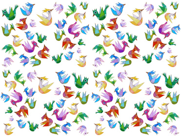 Design: Oiseaux, Oiseaux, pajaros, birds, multicolor, blanc, white, blanco
