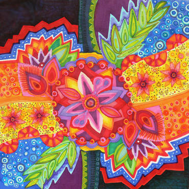 Design: Margarita no pudo venir, Flores, flowers, fleurs, multicolor