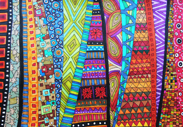 Design: Lignes, Lignes, lines, lineas, pop, geometric, geometrico, abtrait, abstracto, pop, art, ethnique, multicolore
