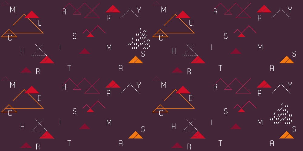 Design: Christmas Tree'Angle, Mélange de Tree'Angle aux couleurs chaudes pour un Noël tout en couleur.