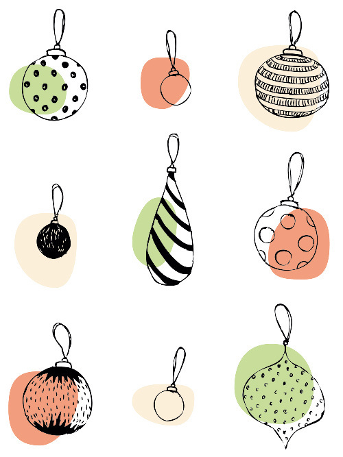Design: Pour Noël, ne vous mettez pas en boule! , Il n'y a pas de Noël sans sapin, et pas de sapin sans jolies boules de Noël!

Illustrations à la mains, couleurs et agencement retravaillés par ordinateur. 