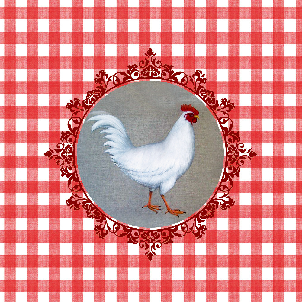Design: coussin poule, 