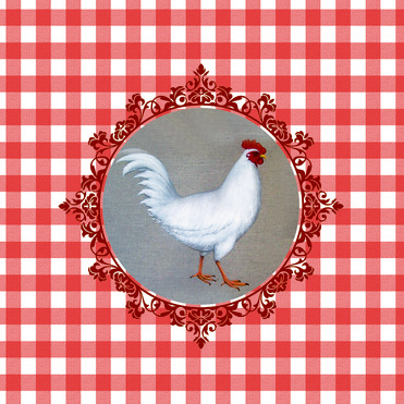 Design: coussin poule, 