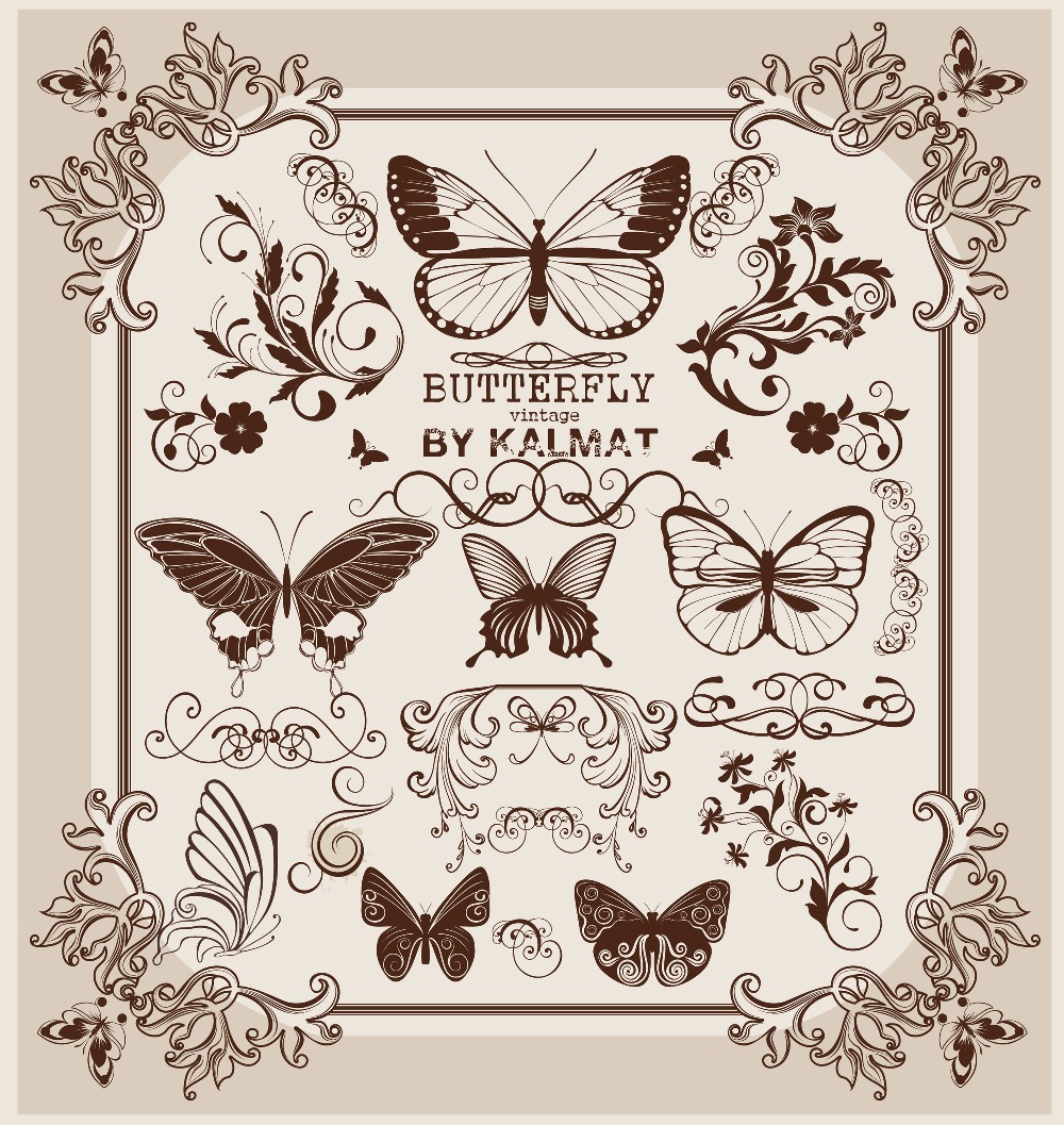 Design: papillon vintage, 