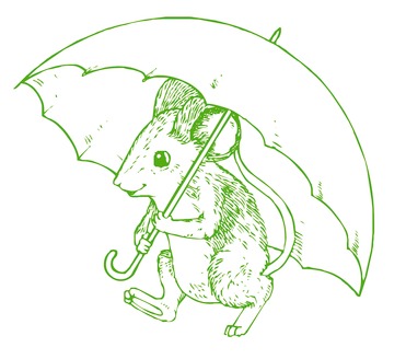 Design: souriceau vert, J'ai toujours aimé les p'tites souris, surtout les vertes...