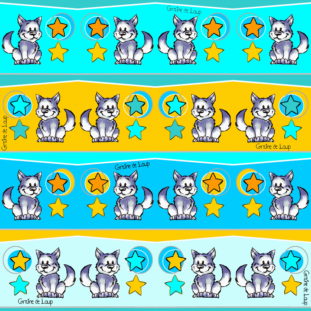Design: Loup & étoile garçon, des loups et des étoiles ;)