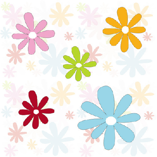 Design: Petites fleurs couleurs, Motif Petites fleurs de couleurs
