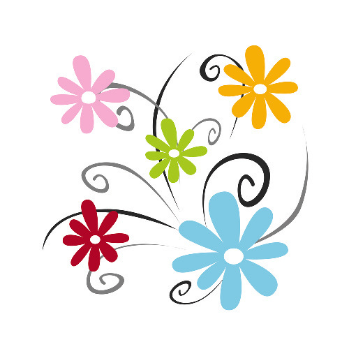 Design: Grosses fleurs couleurs, Grosses fleurs de couleurs