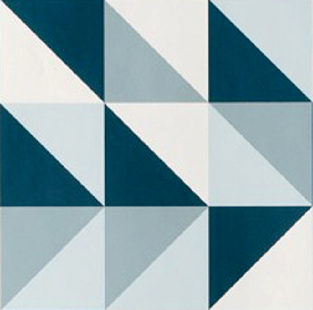 Design: Triangles bleus, 