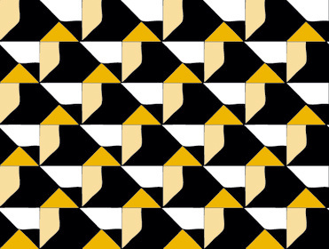 Design: cOcOtte, Pour concurrencer le pied de poule indémodable, le pied de cocotte!
Motif géométrique de cocottes en papier.