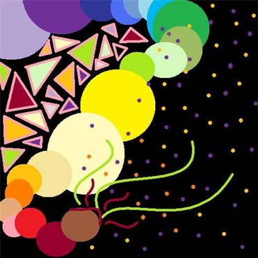 Design: Galaxie 1, Motif issu de ma série des Galaxies,
Image numérique dessinée à la main.