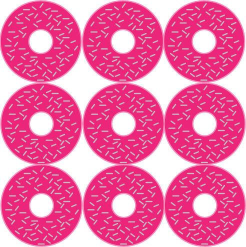 Design: donuts fuschia, 