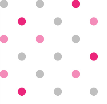 Design: petits pois gris et roses, 