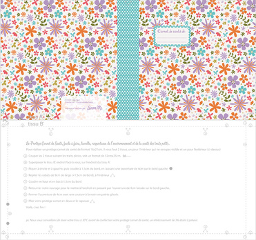 Design: Protège carnet de santé "été fleuri", 