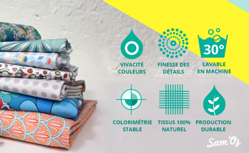 Impression textile à la demande, sur 100% coton