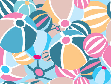 Design: Balloon!!, <p>"Motif gagnant du concours " Un air de vacances ".&nbsp; En vente sur ce     site, ce tissu est imprim&eacute; en France, via un processus     &eacute;co-responsable."</p>