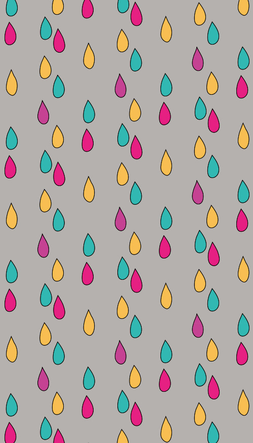 Design: gouttes, gouttes de pluie arc en ciel pour enfants