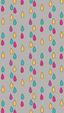 Design: gouttes, gouttes de pluie arc en ciel pour enfants