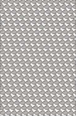 Design: petits nuages gris, Design enfants, petits nuages gris sur fond blanc