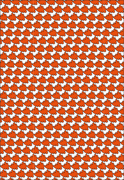 Design: petits nuages orange, nuages orange enfants