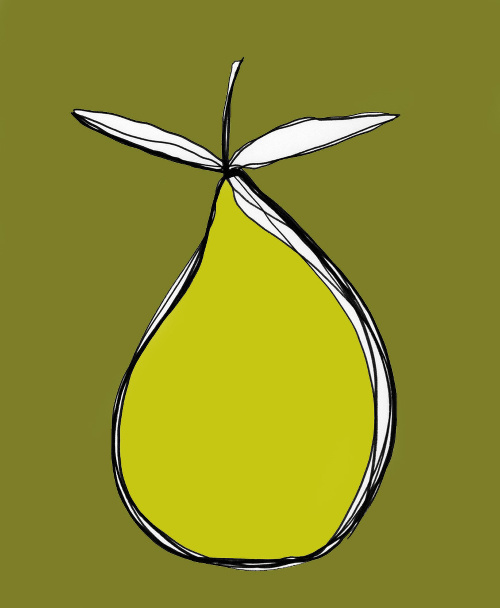 Design: green pear, 