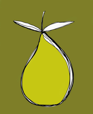 Design: green pear, 