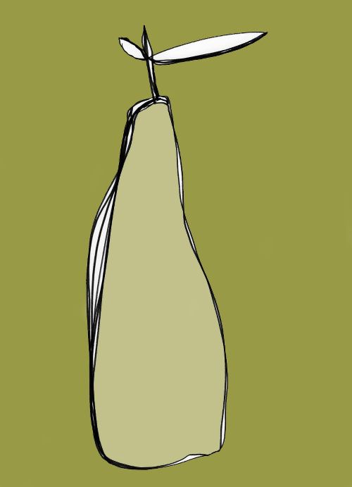 Design: green pear, 