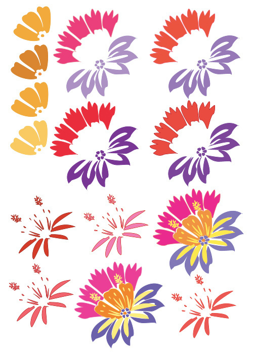 Design: fleur, motif floral bio planche contemporaine impression indienne 