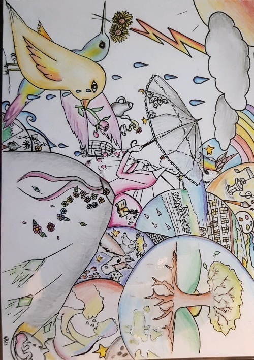 Design: Melimelobykris, La vie n'est pas lisse, c'est un vrai feu d'artifice, des joies et des peines, nous sommes un arc-en-ciel! À intégrer sur un grand sac ou tout ce qui vous fera rêver !