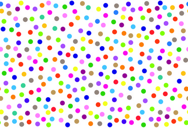 Design: Pois colorés, Pois colorés sur fond blanc. Design Bulle de surprise
