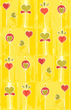 Design: coeurs en fleurs, 