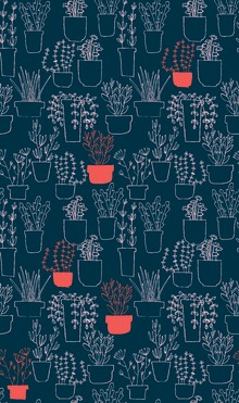 Design: élo - LE JARDIN, Le JARDIN, pour faire des pochons pour aller faire les courses, pour un petit rideau dans la cuisine, pour un tablier, etc…