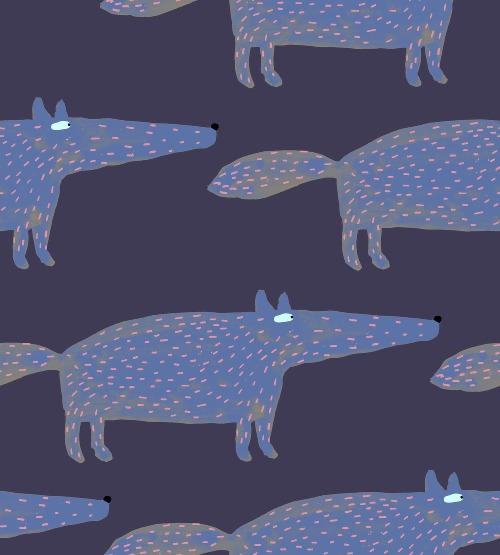 Design: élo - LOUP, Des loups malins et coquins, pour mettre partout! on en fait des sacs, des trousses, des salopettes d'été, des tours de lit ou encore des housses de couette.