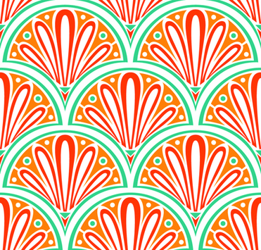 Design: Années 20, Motif autour du thème des années 20.. thème vintage, retro avec des couleurs vitaminés.
