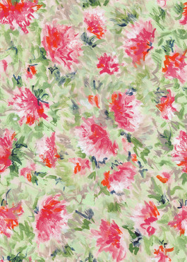 Design: Jardin de mai, Motif peint à l'acrylique, directement inspiré de mon jardin.