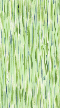 Design: Herbe de mai, Un motif peint à l'acrylique.
Une bouffée de verdure et d'oxygène qui s'accorde parfaitement avec les motifs " jardin de mai " et " géométrie de mai ".