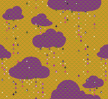 Design: Seigaiha nuages pluie, 