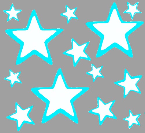 Design: blue stars, 