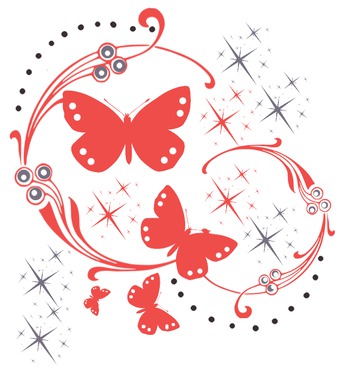 Design: papillons, 