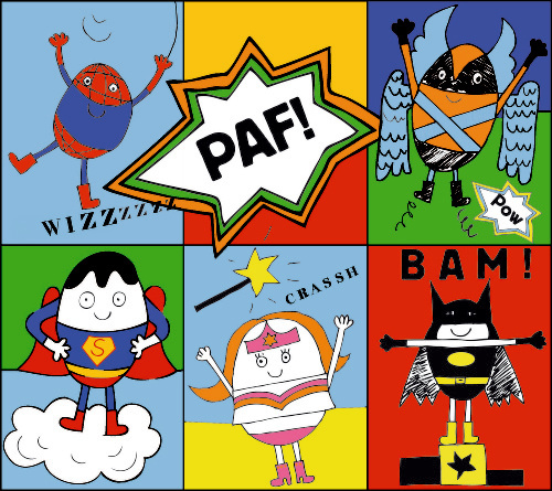 Design: wizzzzheros, batman, superman, wonderwoman...mes super héros. Patchwork pour emporter avec soit leurs super pouvoirs