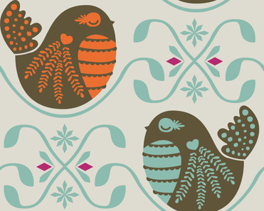 Design: Sleepy birds by Mariane Laforest, <p>Motif gagnant du concours "Les couleurs de Sam'Oz" avec 145 votes ! Achetez-le pour emballer vos cadeaux, faire des rideaux dans une chambre d'enfant etc. Ce tissu est imprim&eacute; en France, via un processus &eacute;co-responsable.</p>
<p><br />De quoi r&ecirc;vent les oiseaux lorsqu'ils dorment en volant ? Moi je pense qu'ils r&ecirc;vent d'un petit nid bien chaud, de gros nuages blancs, de d&eacute;licieux vers de terre puis aussi de cerfs-volants. J'esp&egrave;re que les petits sleepy birds vous inspireront plein de cr&eacute;ations qui feront r&ecirc;ver !</p>
<p>&nbsp;</p>
<p>&nbsp;</p>