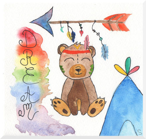 Design: totem ours, Un petit ourson indien