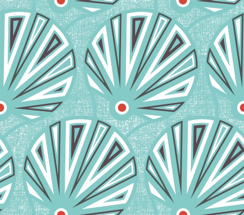 Design: abanicos, Comme son nom l'indique, ce motif est inspiré des éventails, formes très appréciées des années 20.