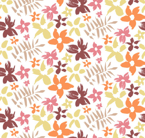 Design: Dans les champs, Mélange floral abstrait, effet peinture